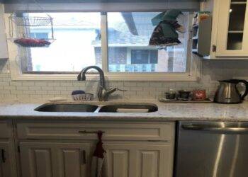 An Easy Backsplash Made With Vinyl Tile